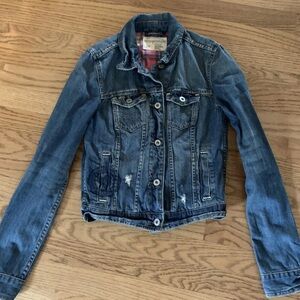 Aeropostale Distressed Jean Jacket Size Small